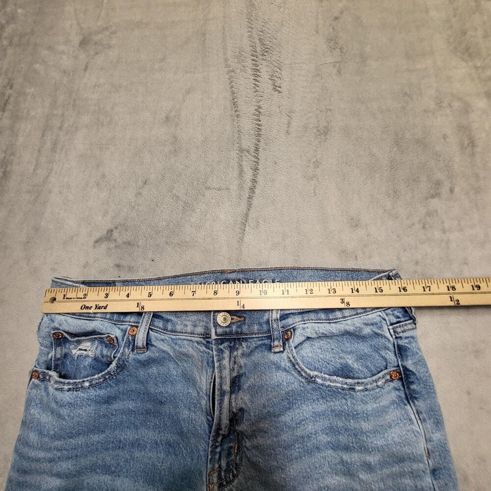 American Eagle Outfitters Jeans Womens 8 Blue Straight Stovepipe Light Wash - Picture 11 of 14